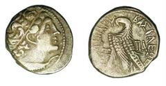 Ancient Greece, A pair of tetradrachms including: Syria Philip Philadelphos 89-83 B.C. AR tetradrachm, Diademed head of Philip right/Zeus enthroned left, 14.8 gms, VF with some black incrustation; and