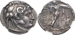 PTOLEMAIC EGYPT. Ptolemy I Soter, as Satrap (323-305 BC). AR tetradrachm (29mm,  15.26 gm, 1h). NGC AU 5/5 - 3/5, graffito. Alexandria, intermediate Ptolemaic standard, ca. 310-306 BC. Head of Alexand