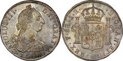 Charles III 8 Reales 1774 PTS-JR MS66 NGC, Potosi mint, KM55. Although it's commonly known that a small hoard of this date was located some years ago, and that as a result Mint State coins are availab