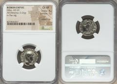 Otho (AD 69). AR denarius (3.26 gm). NGC Choice VF 4/5 - 1/5, smoothing. Rome, March-mid April AD 69. Bare, bewigged head of Otho right / Ceres standing left, holding two grain ears and cornucopia. Cf