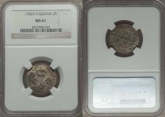 French Colony 2 Sous 1782-A MS61 NGC, Paris mint, KM1. These denominations were used in a primitive colony and most are found in not so great shape. A billon coin that's condition sensitive and not co