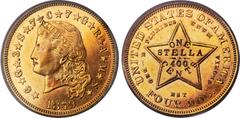 Proof Four Dollar Gold Pieces 1879 $4 Flowing Hair, Judd-1635, Pollock-1833, R.3, PR61 PCGS. Numismatics is no stranger to mystery. The unknown might be one of this hobby's greatest appeals. After all
