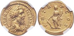 Ancients Didius Julianus (AD 193). AV aureus (21mm, 6.52 gm, 6h). NGC Choice VF 5/5 - 4/5. Rome, March-June AD 193. IMP CAES M DID - IVLIAN AVG, laureate head of Julianus right / P · M · TR – P · COS,