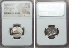 Ancients LYCIA. Phaselis. Ca. 4th century BC. AR stater (10.44 gm). NGC MS 4/5 - 4/5.  Prow of galley right with fighting platform, gunwale decorated with eye / ΦAΣH above galley stern to left. Heipp-