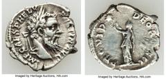 Ancients Roman Imperial Pertinax (AD 193). AR denarius (2.17 gm). VF, smoothed.  Rome. IMP CAES P HELV-PERTIN AVG, laureate head of Pertinax right / PROVID-DEOR COS II, Providentia standing left, hold