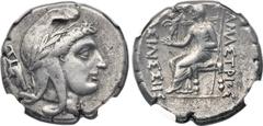 Ancients PAPHLAGONIA. Amastris. Queen Amastris (ca. 300-285 BC). AR stater or didrachm (21mm, 9.73 gm, 1h). NGC Choice VF 5/5 - 4/5. Head of Amastris or Mithras right, wearing Phrygian cap adorned wit