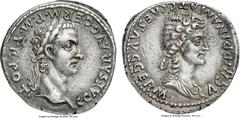 Ancients Gaius 'Caligula' (AD 37-41), with Agrippina Senior. AR denarius (19mm, 3.71 gm, 9h). NGC AU 5/5 - 3/5.  Rome, AD 37-38. C · CAESAR · AVG · GERM · P · M · TR · POT ·, laureate head of Caligula