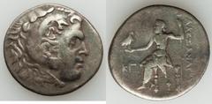 Ancients Greek MACEDONIAN KINGDOM. Alexander III the Great (336-323 BC). AR tetradrachm (15.94 gm). Fine. Late posthumous issue of Lydia, Phaselis, dated CY 23 (196/5 BC). Head of Heracles right, wear