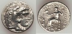 Ancients Greek MACEDONIAN KINGDOM. Alexander III the Great (336-323 BC). AR tetradrachm (16.71 gm). About XF, countermark. Posthumous issue of Tarsus, ca. 323-317 BC. Head of Heracles right, wearing l