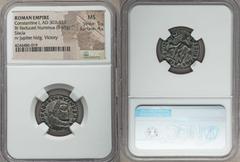 Ancients Ancient Lots ANCIENT LOTS. Roman Imperial. Ca. AD 307-337. Lot of two (2) BI issues. AU, smoothing-NGC MS. Lot includes: Constantine I the Great (AD 307-337). BI reduced nummus or follis (3.6