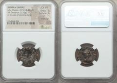 Ancients Roman Imperial Julia Maesa (Augusta, AD 218-224/5). AR denarius (2.70 gm). NGC Choice VF 3/5 - 3/5, brockage. Rome, under Severus Alexander, AD 223/4. IVLIA MAESA AVG, draped bust of Julia Ma