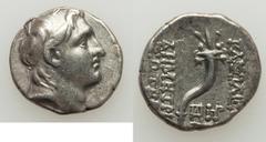 Ancients Greek SELEUCID KINGDOM. Demetrius I Soter (162-150 BC). AR drachm (4.08 gm). Choice VF. Antioch, dated Seleucid Era 161 (152/1 BC). Diademed head of Demetrius I right, with fleshy features an