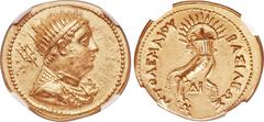 Ancients Ancients PTOLEMAIC EGYPT. Ptolemy III Euergetes (246-222 BC). AV mnaieion or octodrachm (27mm, 27.84 gm, 12h). NGC MS 5/5 - 4/5. Posthumous issue of Alexandria, under Ptolemy IV, ca. 221-205 