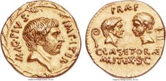 Ancients Ancients Sextus Pompey, as Imperator (44-36 BC). AV aureus (20mm, 7.95 gm, 6h). NGC (photo-certificate) Choice AU ★ 5/5 - 4/5, Fine Style. Sicily, 42-40 BC or 37/6 BC. MAG • PIVS •-IMP • ITER