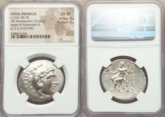 Ancients Greek LYCIA. Phaselis. Ca. 218-185 BC. AR tetradrachm (32mm, 16.88 gm, 12h). NGC Choice VF 4/5 - 3/5. Posthumous issue in the name and types of Alexander III the Great of Macedon, dated Civic