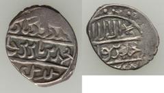 Islamic Dynasties Ottoman Empire. Mehmed Çelebi (AH 806-808 / AD 1403-1405) silver Akce ND (AH 806? / AD 1403/4) AU/UNC, mint off-flan (likely Bursa, in Turkey), 1.15g, 15mm, A-1294, ICV-3132, Pere-27