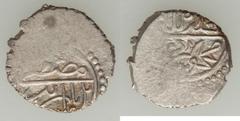 Islamic Dynasties Ottoman Empire. Mustafa Çelebi (c. AH 822-825 / AD 1419-1422) silver Akce AH (8)22 (AD 1419/20) Choice UNC - light surface hairlines,  Edirne mint (in Turkey), 1.12g, 13mm, A-1301var
