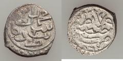 Islamic Dynasties Ottoman Empire. Mehmed II (2nd Reign, AH 855-886 / AD 1451-1481) silver Akce AH 886 (AD 1481/2) AU/UNC - light porosity, Constantinople mint (in Turkey), 0.77g, 12mm, Fifth Series, A