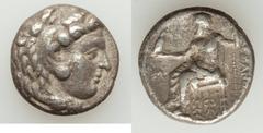 Ancients Greek MACEDONIAN KINGDOM. Alexander III the Great (336-323 BC). AR didrachm (18mm, 8.12 gm, 8h). VF. Late lifetime issue of Babylon, ca. 325-323 BC. Head of Heracles right, wearing lion skin 
