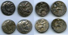 Ancients Ancient Lots ANCIENT LOTS. Greek. Macedonian Kingdom. Ca. 336-323 BC. Lot of four (4) AR tetradrachms. Fine. Includes: Alexander III the Great (336-323 BC), AR tetradrachm. Lot of four (4) co