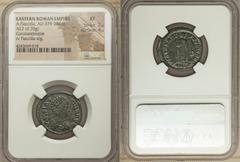 Ancients Ancient Lots ANCIENT LOTS. Roman Imperial. AD 379-395. Lot of two (2) AE. NGC Choice VF-XF. Includes: Theodosius I (AD 379-395). AE2. NGC Choice VF // Aelia Flaccilla (AD 379-386/8). AE2 (6.7