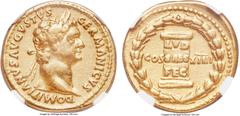 Ancients Domitian, as Augustus (AD 81-96). AV aureus (19mm, 7.43 gm, 6h). NGC Choice VF 5/5 - 3/5, brushed. Rome, 14 September-31 December AD 88. DOMITIANVS AVGVSTVS-GERMANICVS, laureate head of Domit