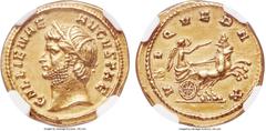 Ancients Gallienus (AD 253-268). AV aureus (21mm, 6.07 gm, 7h). NGC Choice XF 5/5 - 3/5. Rome, Sole Reign, AD 260-268. GALLIENAE-AVGVSTAE, head of Gallienus left, wearing barley wreath / VBIQVE PA-X, 