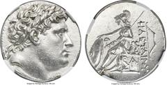 Ancients PERGAMENE KINGDOM. Eumenes I (263-241 BC). AR tetradrachm (28mm, 17.07 gm, 1h). NGC MS 5/5 - 3/5, Fine Style.  Laureate head of Philetairus right / ΦIΛETAIΡOY, Athena seated left, resting elb