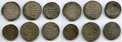 Islamic Dynasties Umayyad & Abbasid. 6-Piece Lot of Uncertified Dirhams, 1) temp. Abd al-Malik (AH 65-86 / AD 685-705) Dirham AH 80 (AD 699/700) - Good XF (scratches), al-Basra mint, A-126, Klat-169. 