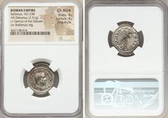 Ancients Balbinus (AD 238). AR denarius (20mm, 2.51 gm, 7h). NGC Choice AU★ 4/5 - 4/5, Fine Style. Rome. IMP C D CAEL BALBINVS AVG, laureate, draped, cuirassed bust of Balbinus right, seen from front 
