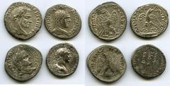 Ancients Ancient Lots ANCIENT LOTS. Roman Provincial. Lot of four (4) AR tetradrachms and tridrachm. VF-XF.  Includes: Trajan (AD 98-117), AR tridrachm // Caracalla (AD 198-217), AR tetradrachm (x2) /