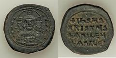 Ancients Byzantine Anonymous. Class A2. Time of Basil II and Constantine VIII (ca. AD 976-1035). AE follis (34mm, 14.19 gm, 6h). Choice VF. Constantinople. + ЄMMA-NOVHΛ, bust of Christ facing, wearing