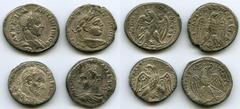 Ancients Greek ANCIENT LOTS. Roman Provincial. Lot of four (4) AR tetradrachms. VF. Includes: Caracalla (AD 198-217), AR tetradrachm (3) // Macrinus (AD 217-218), AR tetradrachm. All with eagle revers