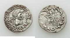 Ancients Oriental INDO-GREEK KINGDOMS. Bactria. Hermaeus Soter (ca. 105-90 BC). AR tetradrachm (25mm, 9.61 gm, 12h). XF. Posthumous issue struck by Indo-Scythians near Kabul, ca. 80-75 BC. ΒΑΣΙΛΕΩΣ ΣΟ