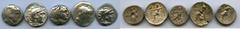 Ancients Ancient Lots ANCIENT LOTS. Greek. Macedonian and Seleucid Kingdoms. Ca. 336-187 BC. Lot of five (5) AR tetradrachms. VG-Fine, test cuts, bankers punches. Includes: (4) Macedonian Kingdom, Ale