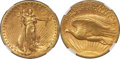 High Relief Double Eagles 1907 $20 High Relief, Wire Rim MS61 NGC. When one looks at the result of the sculptural excellence seen on the High Relief double eagle, it should not come as a surprise that