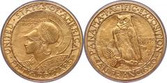 Commemorative Gold 1915-S $50 Panama-Pacific 50 Dollar Round MS64 PCGS. Numismatic entrepreneur Farran Zerbe conceived an ambitious five-coin commemorative program in conjunction with the 1915 Panama-