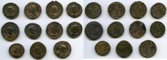 Ancients Ancient Lots ANCIENT LOTS. Roman Empire. Ca. AD 270-337. Lot of eleven (11) BI antoniniani and nummus. XF-XF, Silvering. Includes: Aurelian (AD 270-275), BI antoninianus, emperor and female, 
