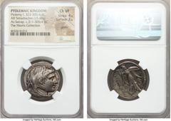 Ancients PTOLEMAIC EGYPT. Ptolemy I Soter, as Satrap (ca. 323-305 BC). AR tetradrachm (28mm, 15.60 gm, 12h). NGC Choice VF 4/5 - 2/5, graffiti. Obverse die signed by the artist Δ. Ptolemaic standard. 