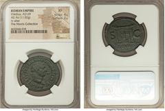 Ancients Vitellius (AD 69). AE as (30mm, 11.02 gm, 6h). NGC XF 4/5 - 2/5. Rome, late April-20 December AD 69. A VITELLIVS GERMANICVS IMP AVG P M TR P, laureate head of Vitellius right / PROVIDENT, lar