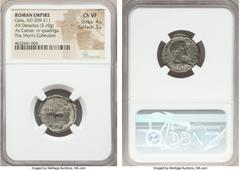 Ancients Geta, as Caesar (AD 209-211). AR denarius (19mm, 3.10 gm, 6h). NGC Choice VF 4/5 - 3/5. Rome, AD 203-208. P SEPTIMIVS-GETA CAES, bareheaded, draped bust of Geta right, seen from behind / Geta