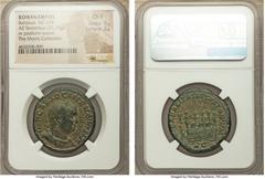 Ancients Balbinus (April-June AD 238). AE sestertius (31mm, 22.79 gm, 12h). NGC Choice Fine 5/5 - 2/5. Rome. IMP CAES D CAEL BALBINVS AVG, laureate, draped and cuirassed bust of Balbinus right, seen f