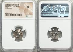 Ancients Greek SELEUCID KINGDOM. Alexander I Balas (152/1-145 BC). AR drachm (17mm, 2h). NGC XF. Antioch on the Orontes, ca. Seleucid Era 164/5 (149/8-148/7 BC). Diademed head of Alexander I right, we