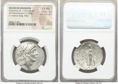 Ancients Greek SELEUCID KINGDOM. Antiochus IX Eusebes Philopator (Cyzicenus) (114/3-95 BC). AR tetradrachm (31mm, 16.09 gm, 12h). NGC Choice AU 4/5 - 4/5. Damascus, dated Seleucid Era 201 (112/1 BC). 