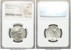 Ancients Greek SELEUCID KINGDOM. Antiochus VII Euergetes-Sidetes (138-129 BC). AR tetradrachm (26mm, 12h). NGC VF. Tyre, dated Seleucid Era 182 (131/0 BC). Diademed, draped bust of Antiochus VII right