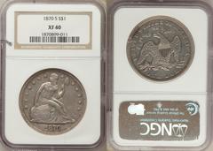 Seated Dollars 1870-S $1 XF40 NGC. OC-1, Low R.7. For four weeks in the winter of 1914, the ANS sponsored an exhibit of Colonial and U.S. coins drawn from all the prominent collectors and dealers of t