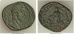 Ancients Commodus (AD 177-192). AE sestertius (33mm, 19.27 gm, 1h). VF. Rome, AD 184. M COMMODVS ANTON AVG PIVS BRIT, laureate head of Commodus right / VOTA SVSCEP DECEN TR P VIIII IMP VII, Commodus, 