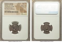 Ancients Divus Pertinax (AD 193). AR denarius (18mm, 2.24 gm, 12h). NGC VF 4/5 - 4/5. Rome, AD 193-194. DIVVS PERT-PIVS PATER, bare head of Divus Pertinax right / CONSECRATIO, eagle standing right on 