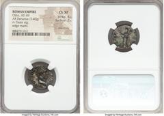 Ancients Otho (January-April AD 69). AR denarius (18mm, 3.40 gm, 6h). NGC Choice XF 4/5 - 2/5, smoothing, edge marks. Rome, March-mid April AD 69. IMP OTHO CAESAR AVG TR P, bare, bewigged head of Otho