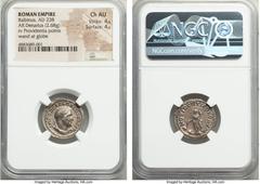 Ancients Balbinus (April-July AD 238). AR denarius (20mm, 2.68 gm, 12h). NGC Choice AU 4/5 - 4/5. Rome. IMP C D CAE L BALBINVS AVG, laureate, draped and cuirassed bust of Balbinus right, seen from fro